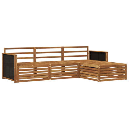 vidaXL Outdoor Sofa Set 4 pcs Natural Solid Acacia Wood 2