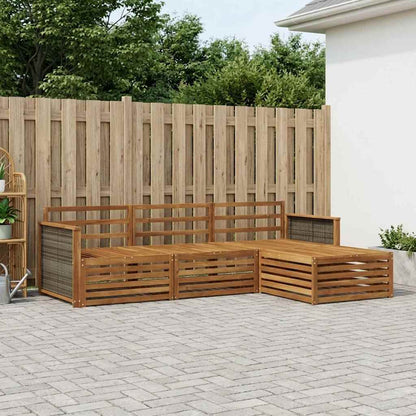 vidaXL Outdoor Sofa Set 4 pcs Natural Solid Acacia Wood 1