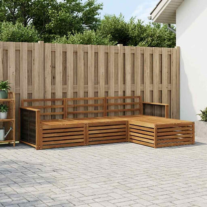 vidaXL Outdoor Sofa Set 4 pcs Natural Solid Acacia Wood 1
