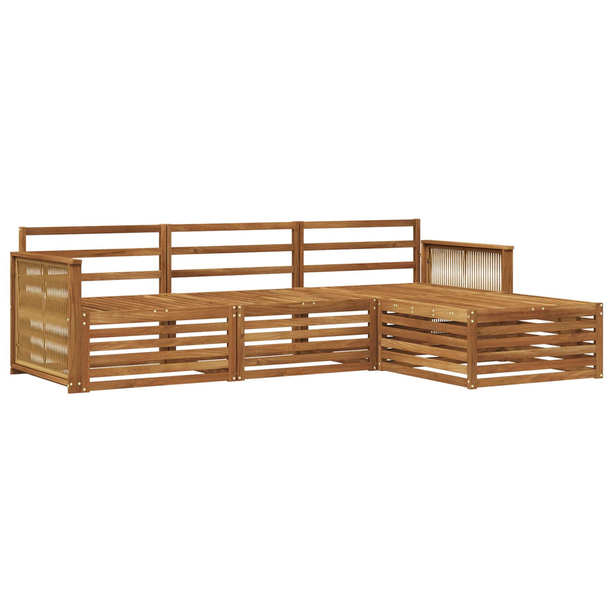 vidaXL Outdoor Sofa Set 4 pcs Natural Solid Acacia Wood 2