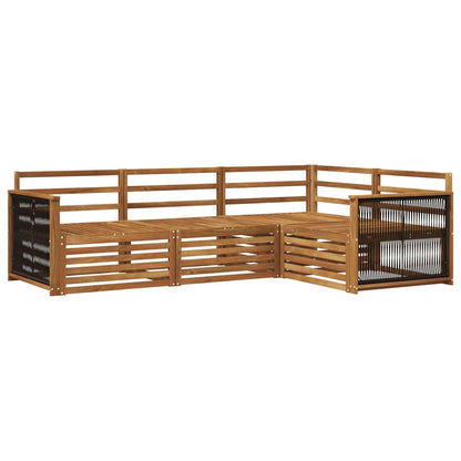 vidaXL Outdoor Sofa Set 4 pcs Natural Solid Acacia Wood 2
