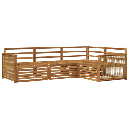 vidaXL Outdoor Sofa Set 4 pcs Natural Solid Acacia Wood 2