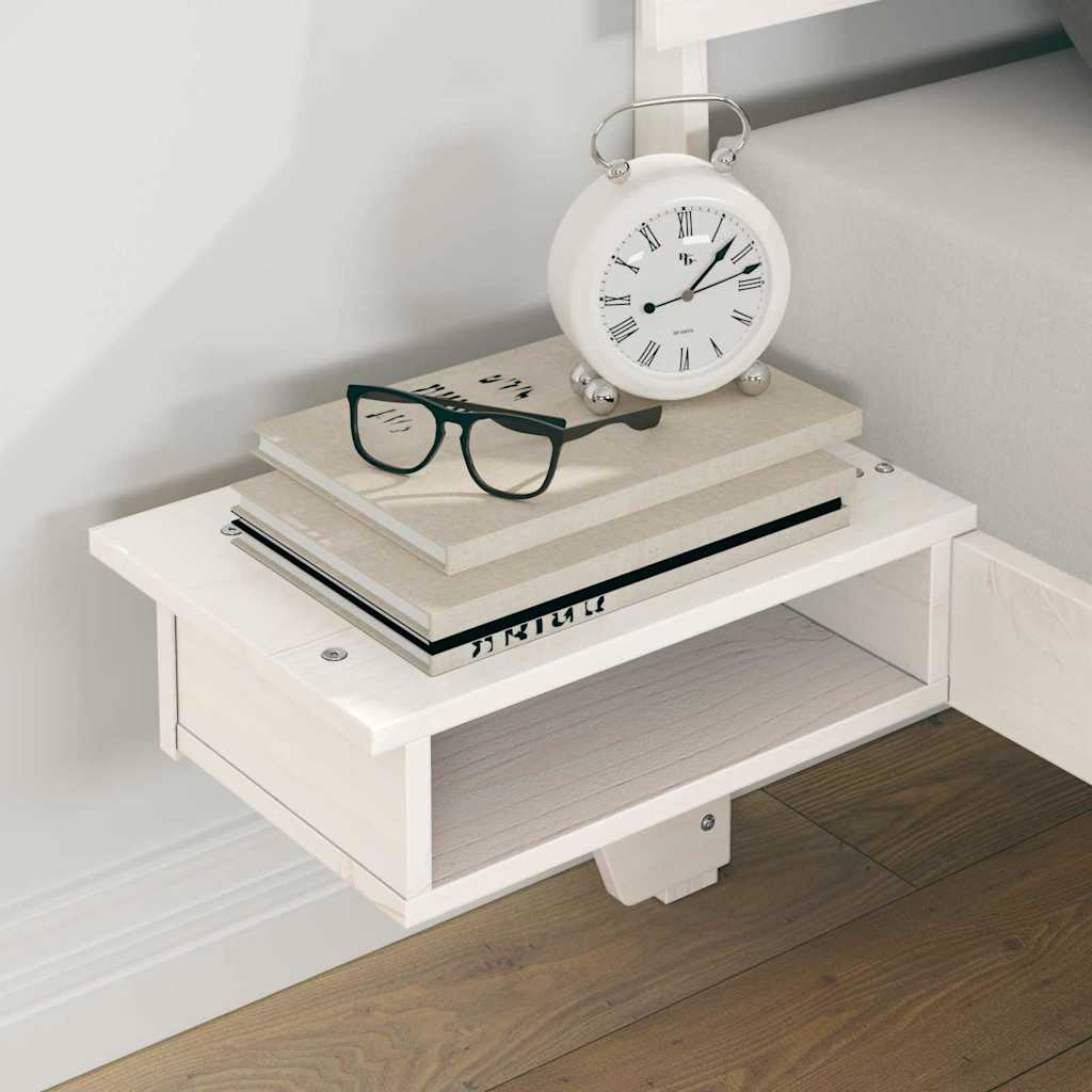 vidaXL Bed Frame with Headboard White 180 x 200 cm Solid Pine Wood 3
