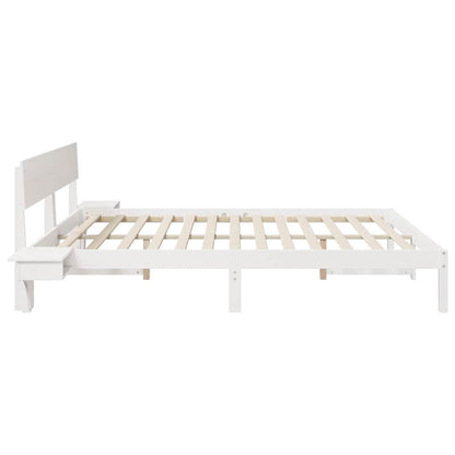 vidaXL Bed Frame with Headboard White 180 x 200 cm Solid Pine Wood 6