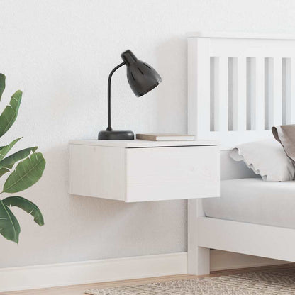 Bedside Table 37 x 35 x 18.5 cm Solid pine wood White 2