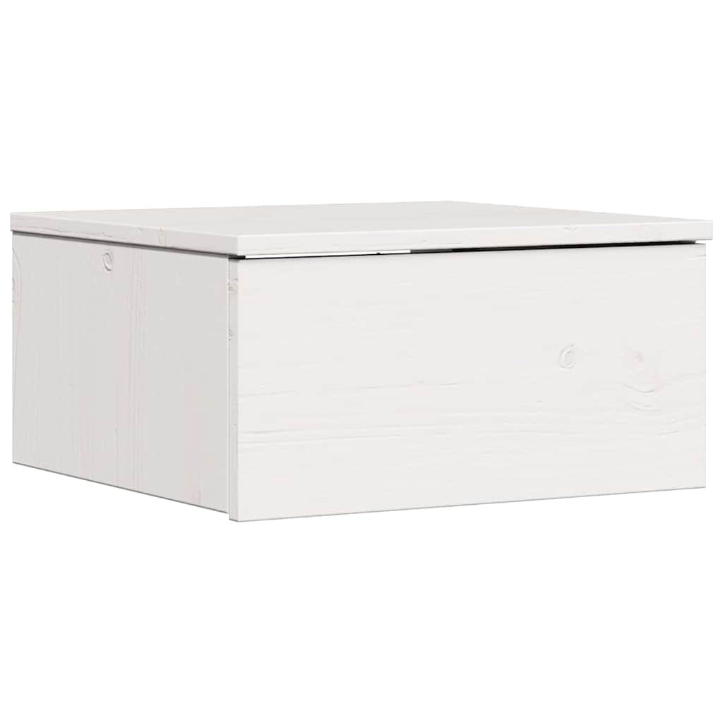 Bedside Table 37 x 35 x 18.5 cm Solid pine wood White 2
