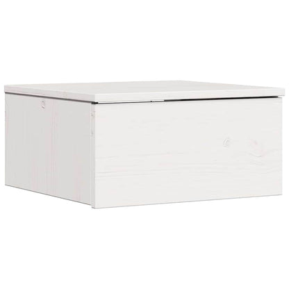 Bedside Table 37 x 35 x 18.5 cm Solid pine wood White 2