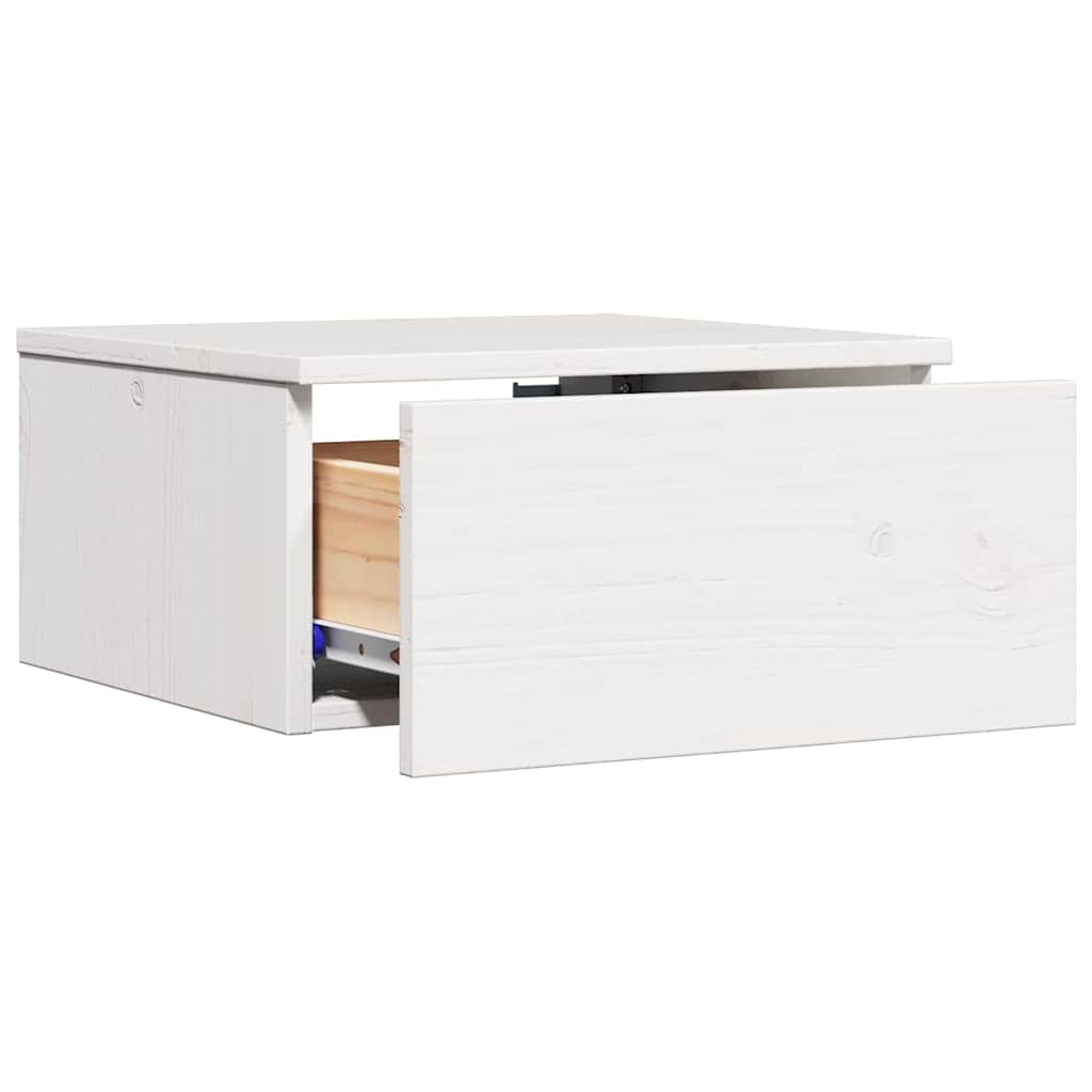 Bedside Table 37 x 35 x 18.5 cm Solid pine wood White 2