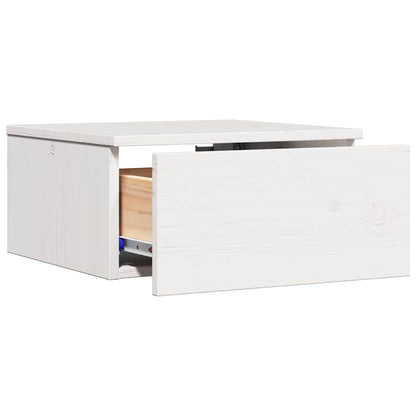 Bedside Table 37 x 35 x 18.5 cm Solid pine wood White 2