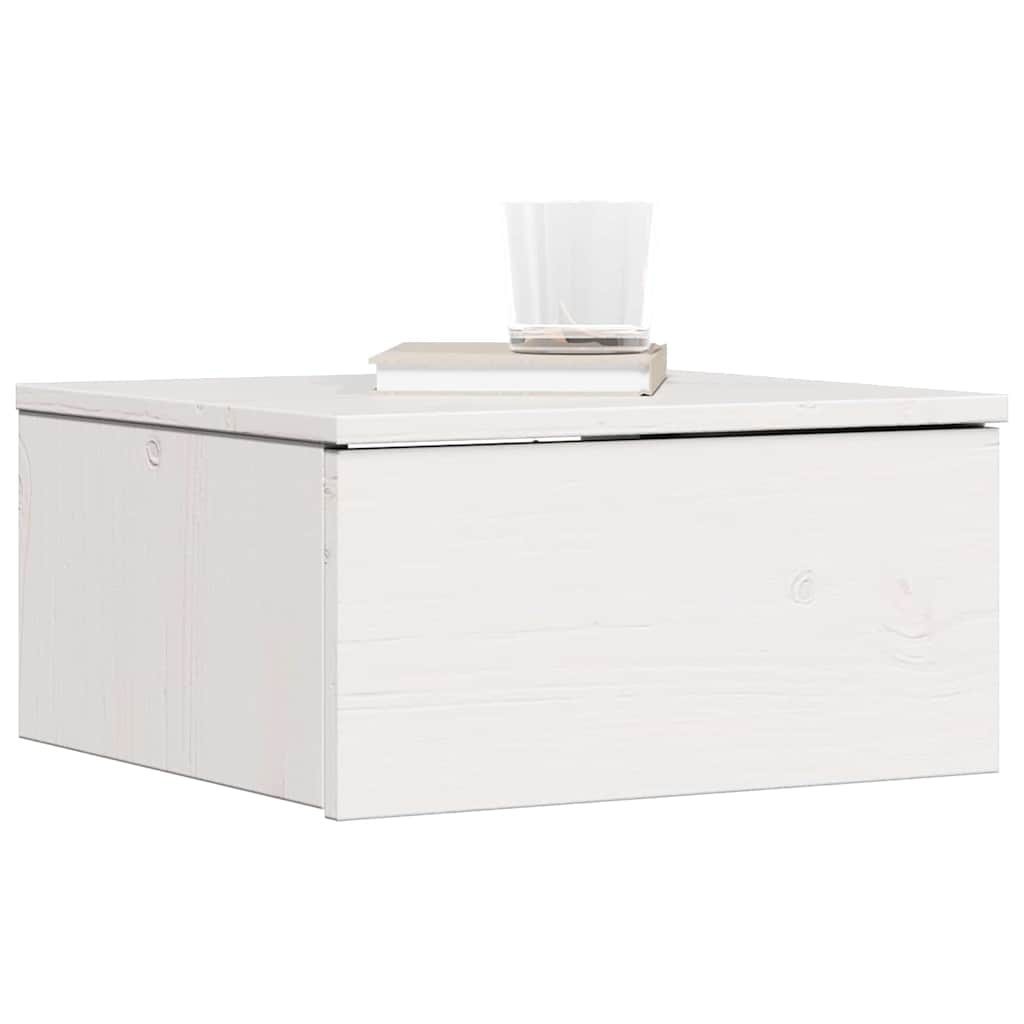 Bedside Table 37 x 35 x 18.5 cm Solid pine wood White 2