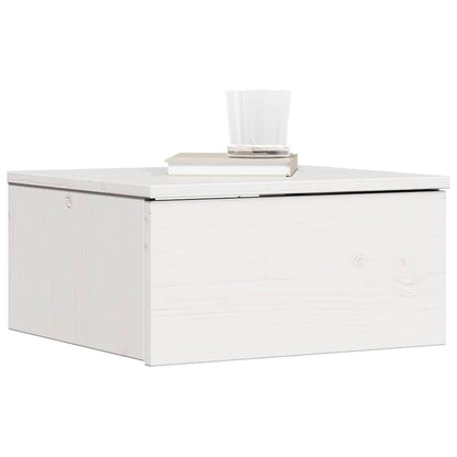 Bedside Table 37 x 35 x 18.5 cm Solid pine wood White 2