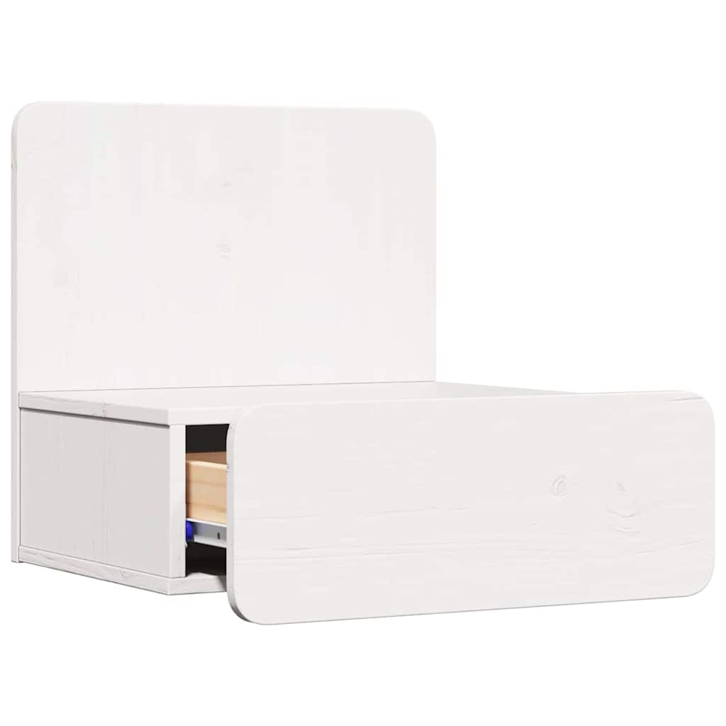 Bedside Table 44 x 32.5 x 40 cm Solid pine wood White 2