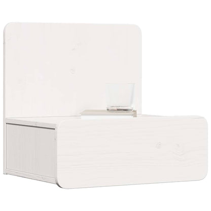 Bedside Table 44 x 32.5 x 40 cm Solid pine wood White 2