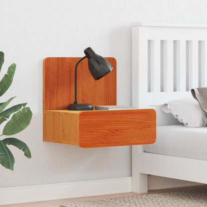 Bedside Table 44 x 32.5 x 40 cm Solid pine wood Wax brown 2