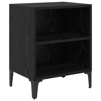 Bed Cabinets with Metal Legs 40x30x50 cm 2 pcs Black oak