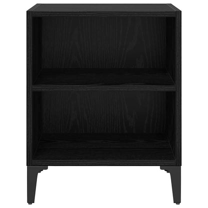 Bed Cabinets with Metal Legs 40x30x50 cm 2 pcs Black oak