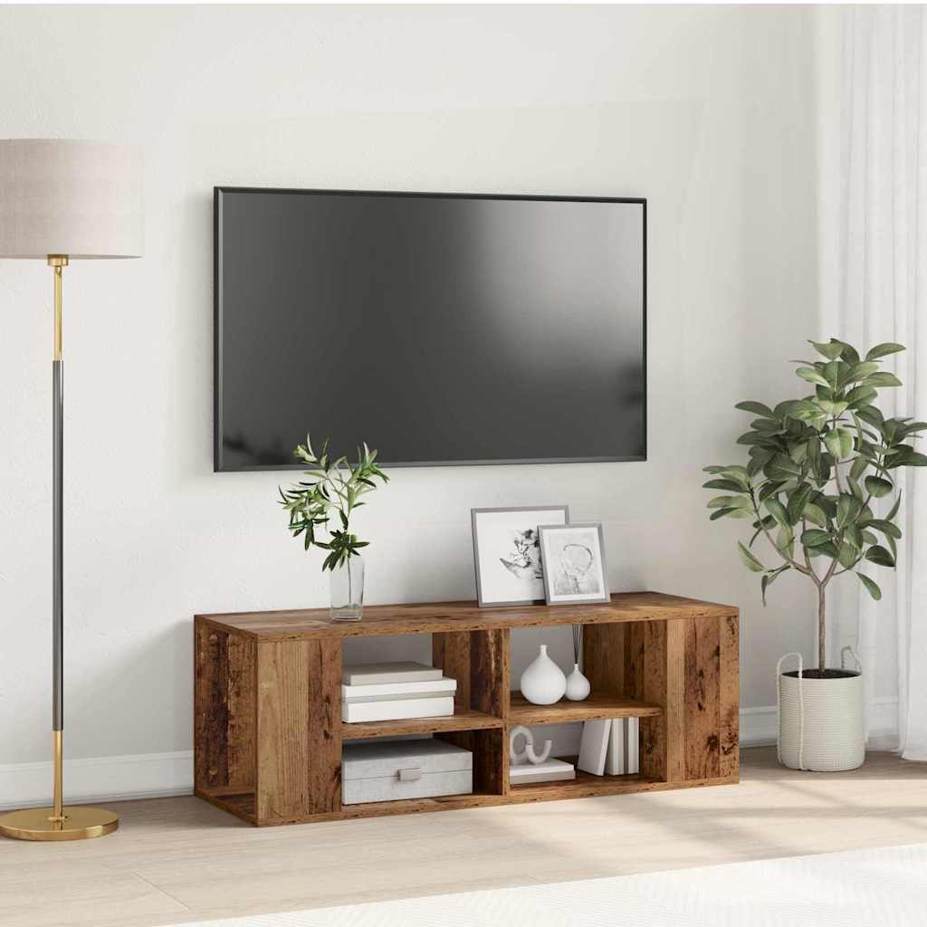 Wall-Mounted TV Cabinet 102x35x35 cm Engineered Wood Old wood