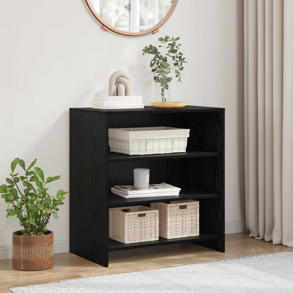 Sideboard 70x40,5x75 cm Engineered Wood Black oak