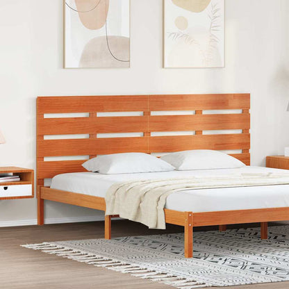 Headboard 90 cm Solid Wood Pine Wax Brown 200 x 80 cm