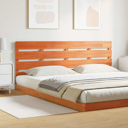 Headboard 90 cm Solid Wood Pine Wax Brown 200 x 80 cm
