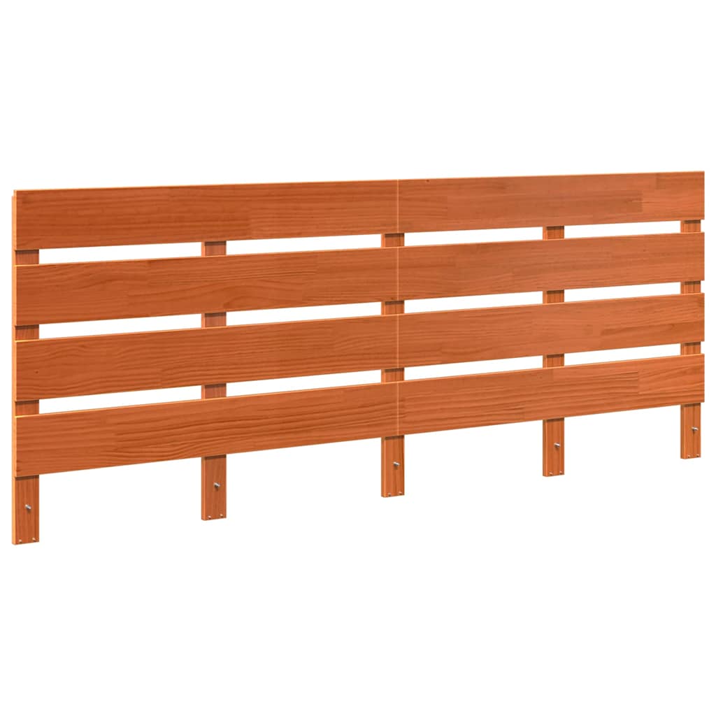 Headboard 90 cm Solid Wood Pine Wax Brown 200 x 80 cm