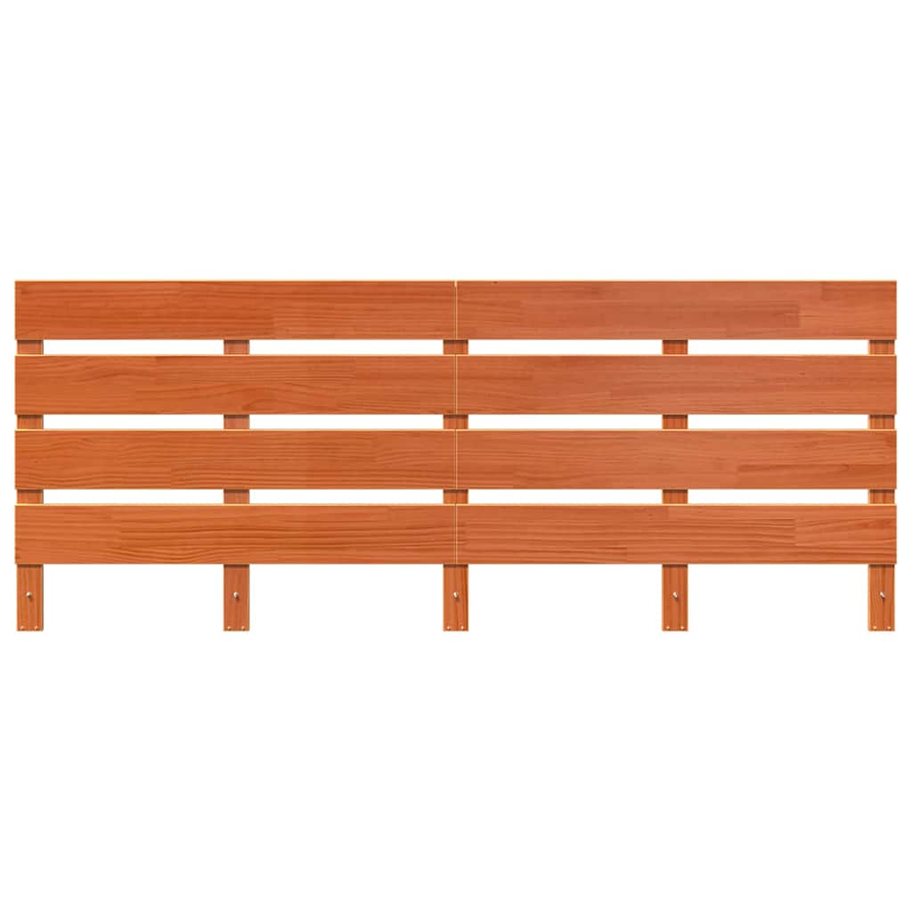 Headboard 90 cm Solid Wood Pine Wax Brown 200 x 80 cm