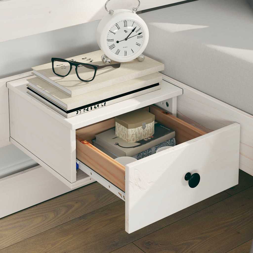 vidaXL Bed Frame with Headboard White 150 x 200 cm Solid Pine Wood 3