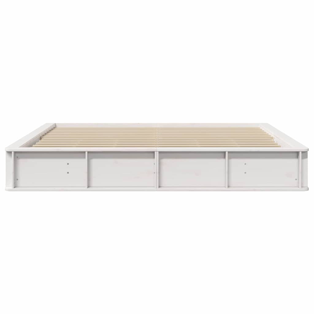 vidaXL Bed Frame White 180 x 200 cm Solid Pine Wood 5