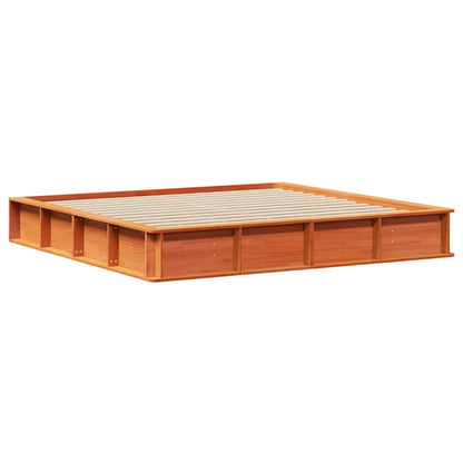 vidaXL Bed Frame Wax Brown 180 x 200 cm Solid Pine Wood 4