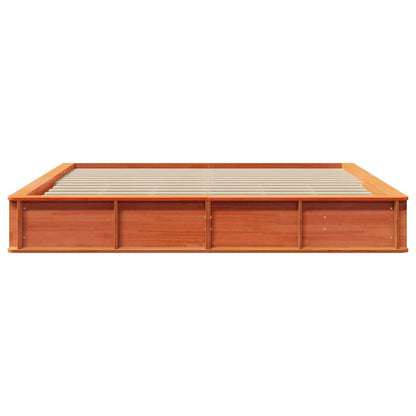 vidaXL Bed Frame Wax Brown 180 x 200 cm Solid Pine Wood 5
