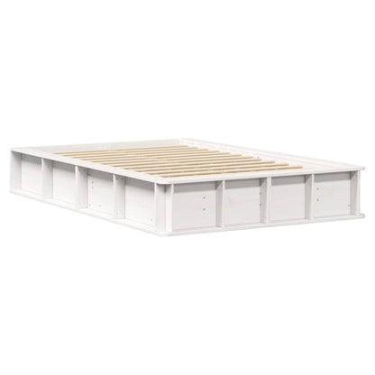 vidaXL Bed Frame White 120 x 200 cm Solid Pine Wood 4
