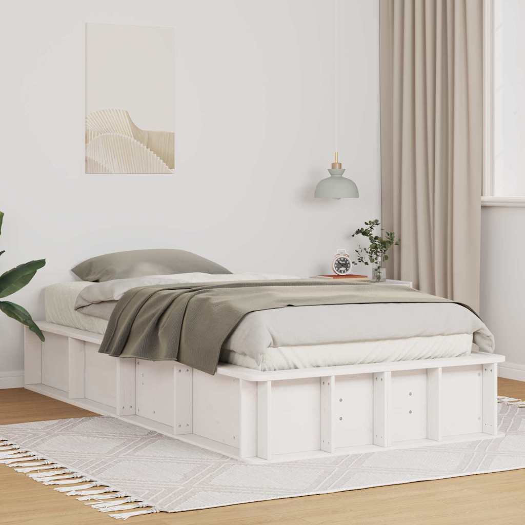 vidaXL Bed Frame Solid Pine Wood Length 190 cm