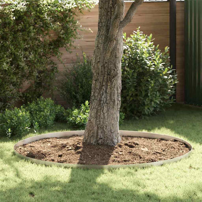 Lawn Edging Silver 4 pcs Stainless steel 450 x 10 cm