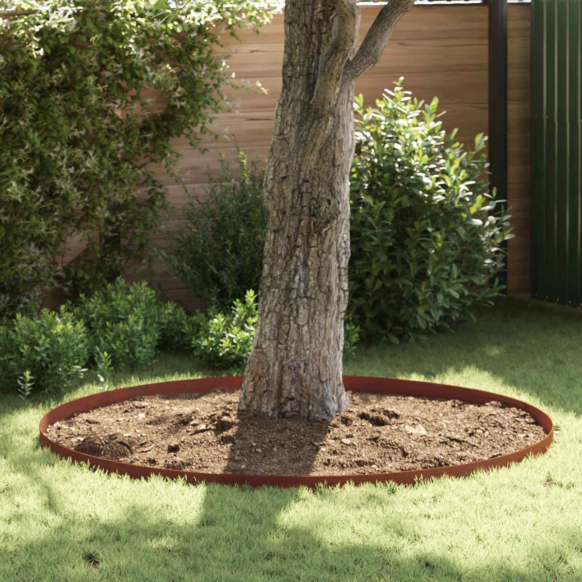 Lawn Edging Silver 4 pcs Weathering steel 450 x 10 cm