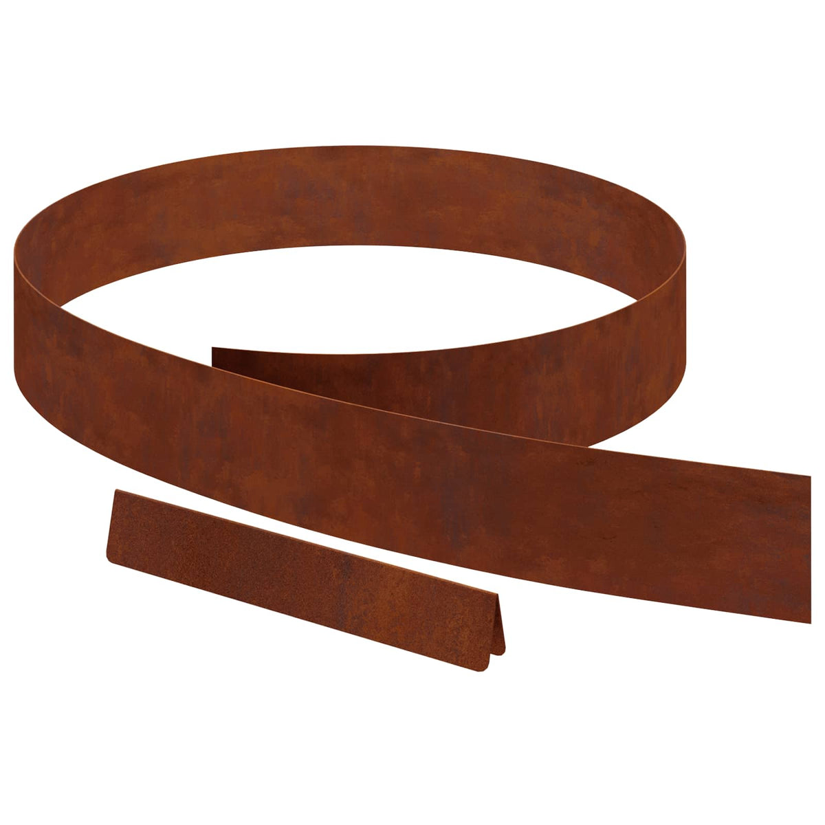 Lawn Edging Silver 4 pcs Weathering steel 450 x 10 cm