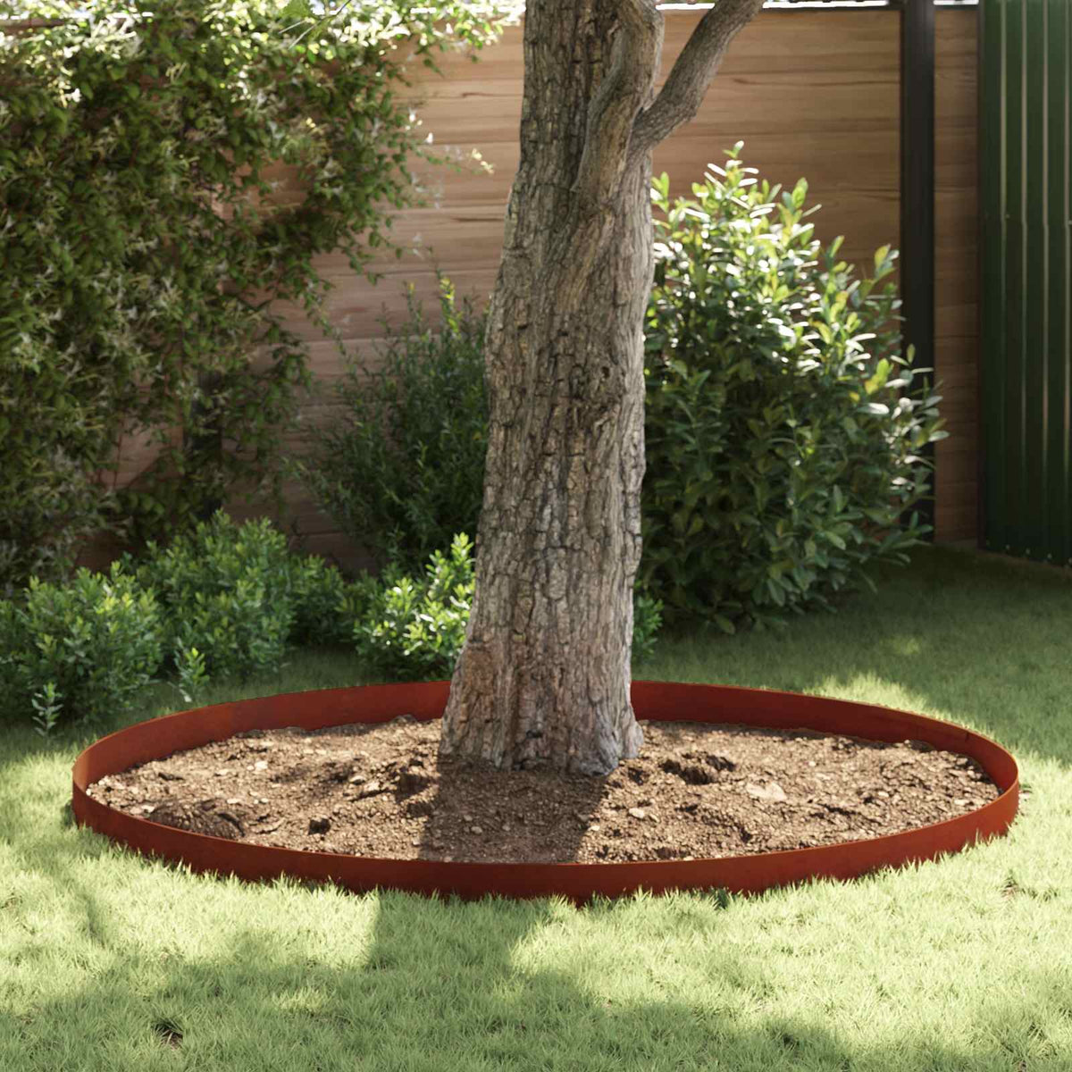 Lawn Edging Silver 4 pcs Weathering steel 450 x 15 cm