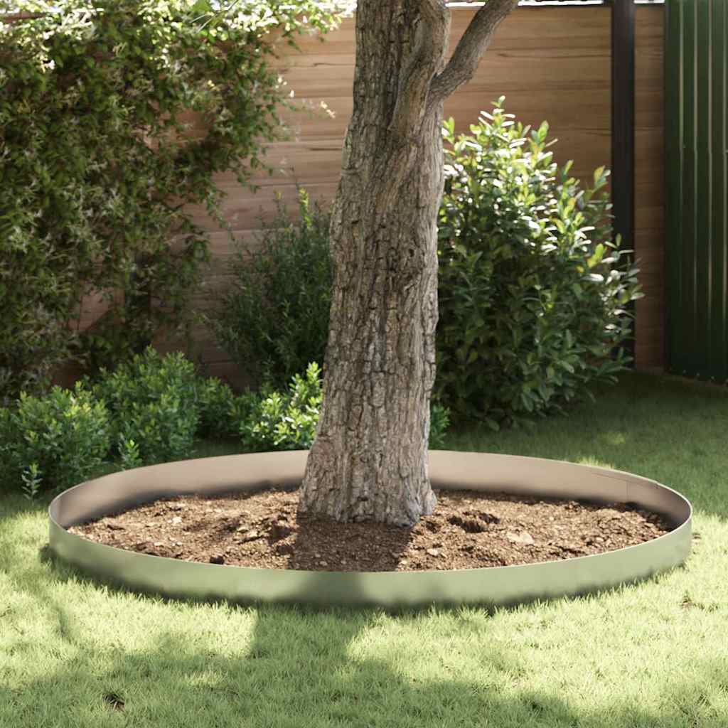 Lawn Edging Silver 4 pcs Galvanised steel 450 x 20 cm