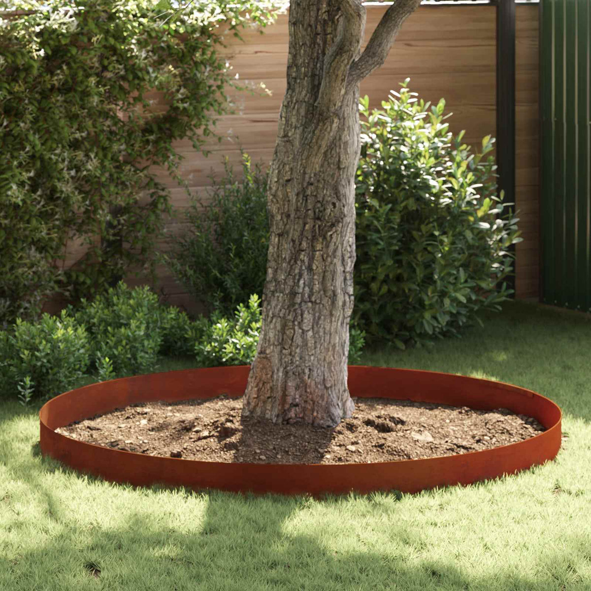 Lawn Edging Silver 4 pcs Weathering steel 450 x 20 cm