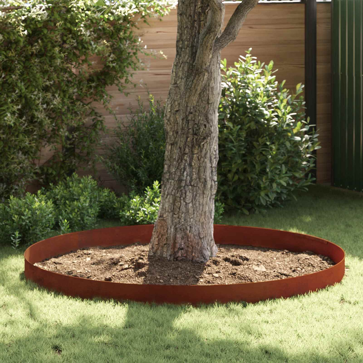 Lawn Edging Silver 4 pcs Weathering steel 450 x 25 cm