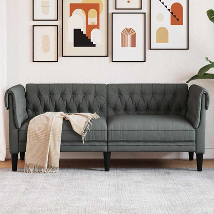 vidaXL Sofa Dark Grey 182.5 x 74.5 x 74.5 cm Polyester 1