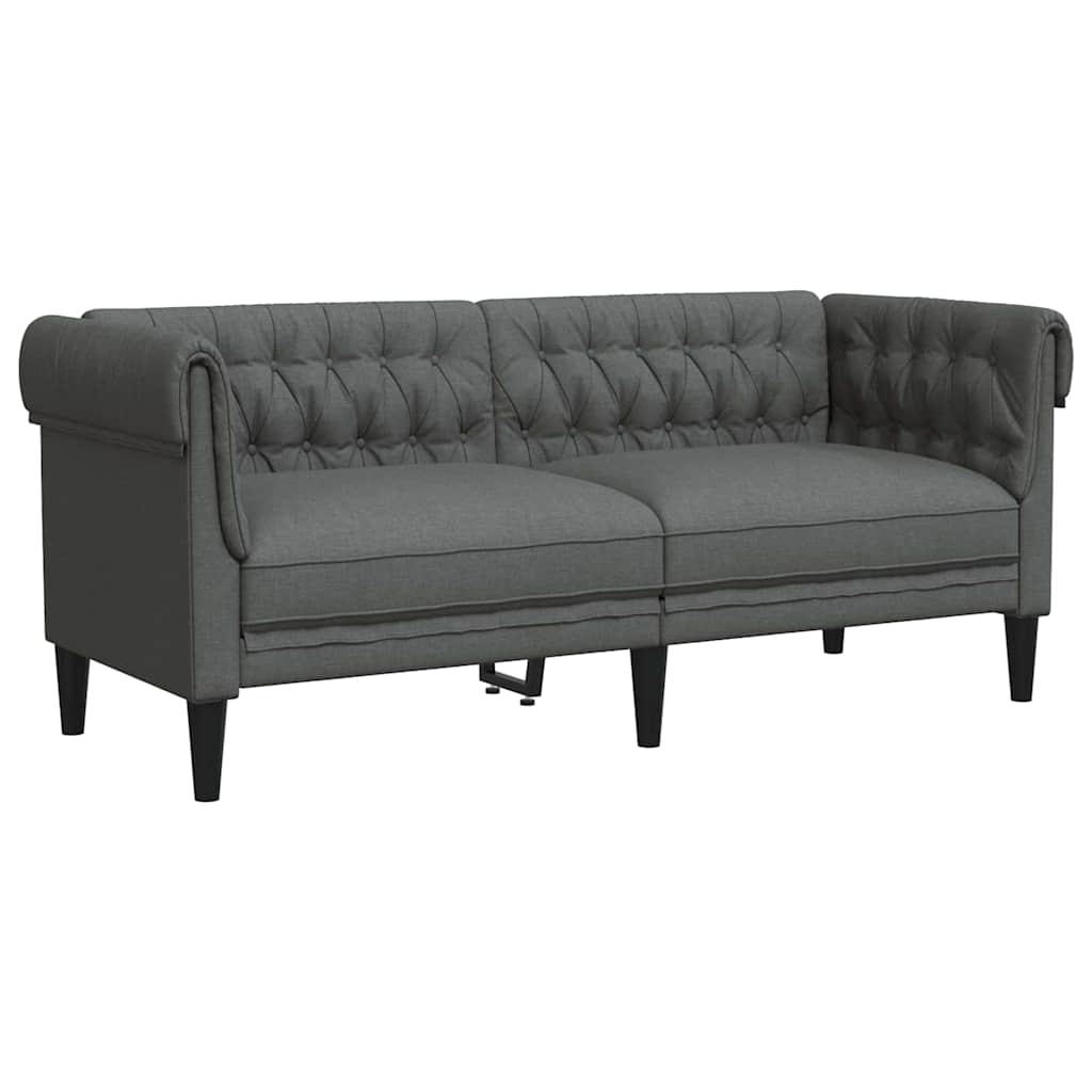 vidaXL Sofa Dark Grey 182.5 x 74.5 x 74.5 cm Polyester 2