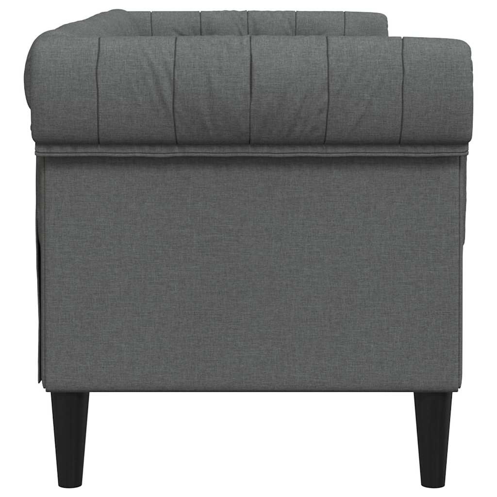 vidaXL Sofa Dark Grey 182.5 x 74.5 x 74.5 cm Polyester 5