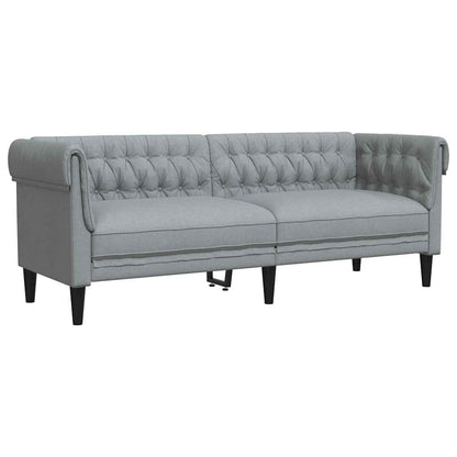 vidaXL Sofa Light Grey 201.5 x 74.5 x 74.5 cm Polyester 2