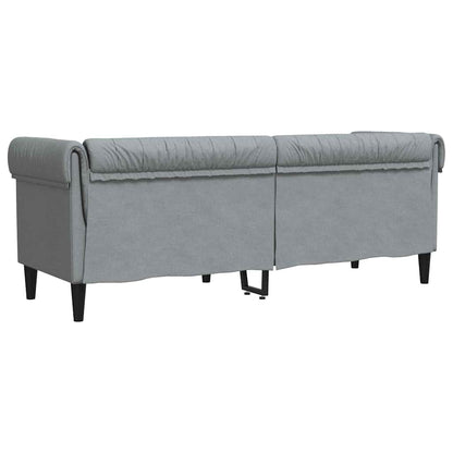 vidaXL Sofa Light Grey 201.5 x 74.5 x 74.5 cm Polyester 6