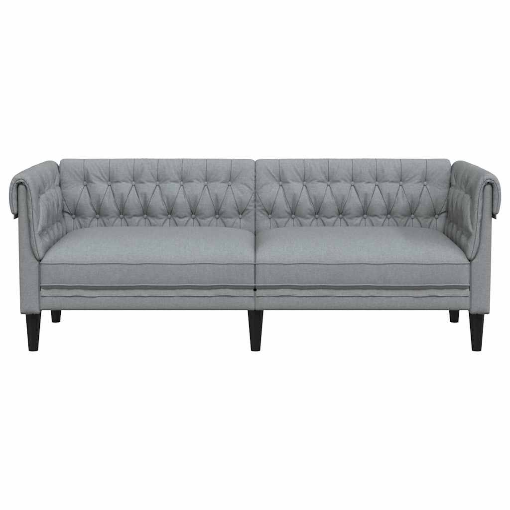 vidaXL Sofa Light Grey 201.5 x 74.5 x 74.5 cm Polyester 4