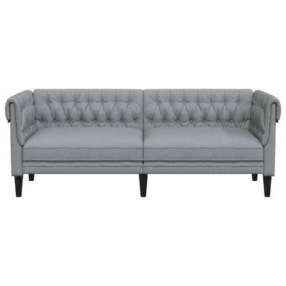 vidaXL Sofa Light Grey 201.5 x 74.5 x 74.5 cm Polyester 4