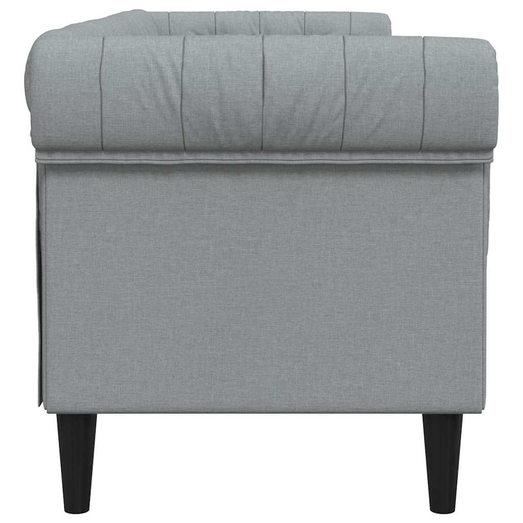 vidaXL Sofa Light Grey 201.5 x 74.5 x 74.5 cm Polyester 5