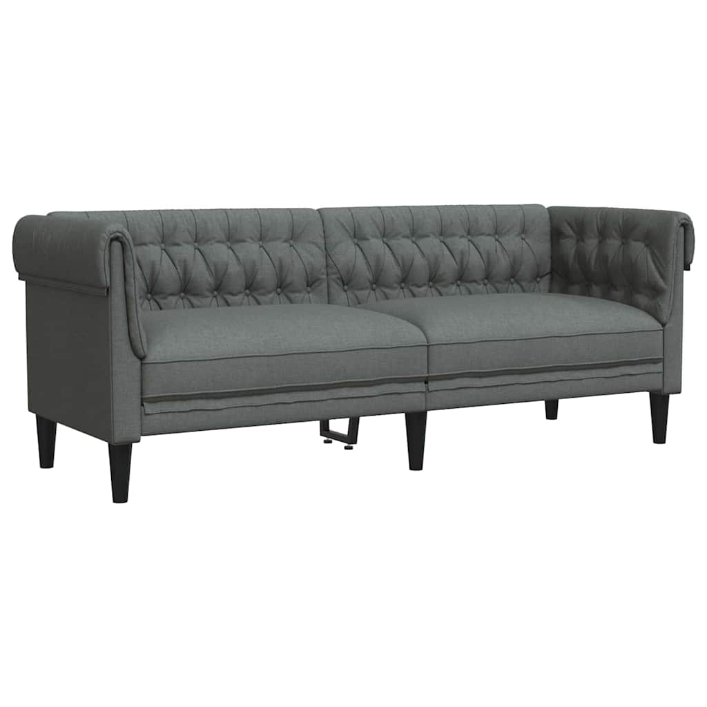 Sofa 78.5 x 74.5 x 74.5 cm Polyester Dark grey 3-seater