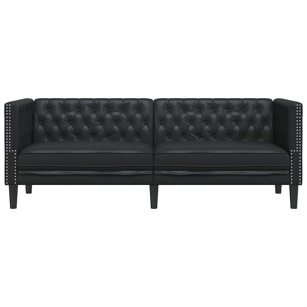 vidaXL Sofa Black 194 x 74.5 x 70.5 cm PVC 4