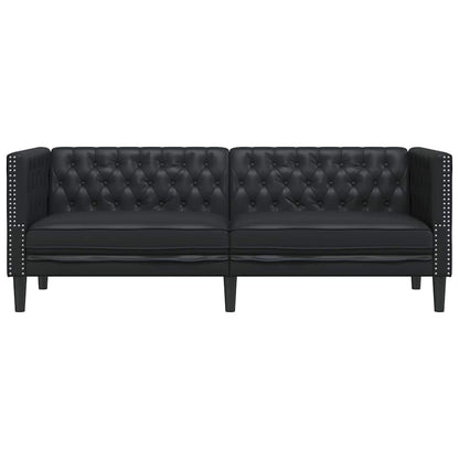 vidaXL Sofa Black 194 x 74.5 x 70.5 cm PVC 4